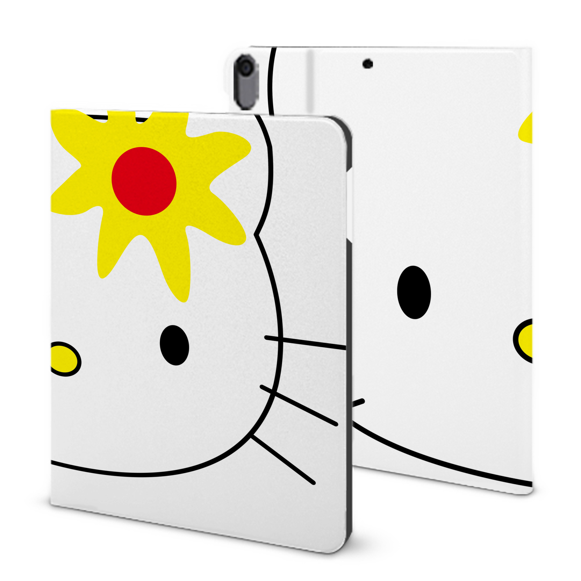 （画像用） Hello Kitty ハローキティ IPad ケース ブック型 PUレザー TPU 耐衝撃 軽量 薄型 ペン収納なし 全面保護 IPad 各モデル対応
